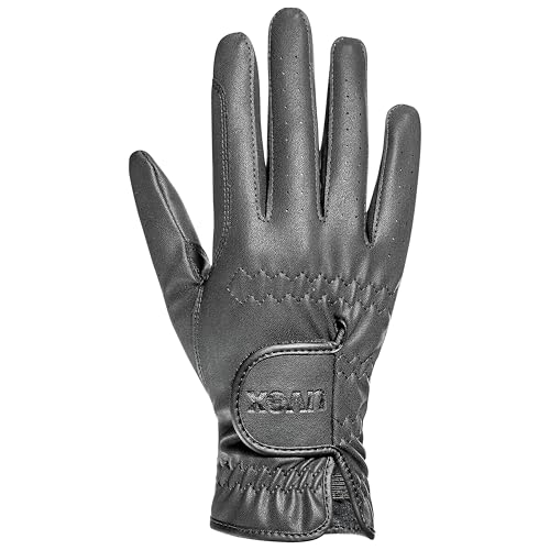 uvex Sportstyle Kid Horse Riding Gloves for Girls & Boys, Black, 5 - Perforated Venting & Slip-Resistant
