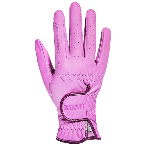 uvex sportstyle kid - stretchy riding gloves for children - durable - excellent grip - purple - 4