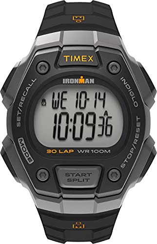 Timex Ironman Classic 30 Full-Size 38mm Watch, Black/Silver-Tone, 38 mm, Timex Ironman Classic 30 Full-Size 38mm Watch