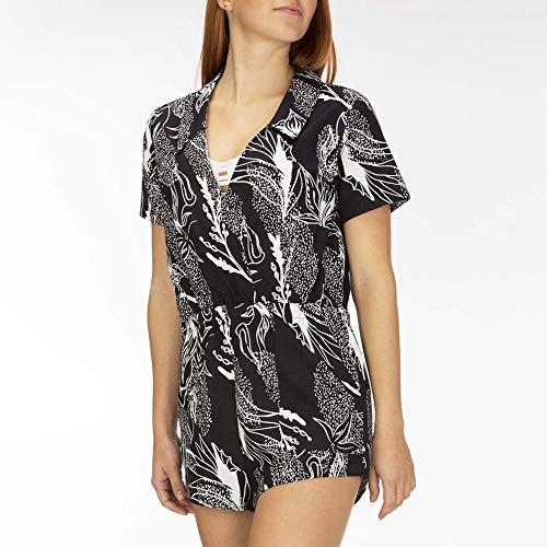 Hurley Women's Apparel Women's Domino Romper, OIL GREY, S