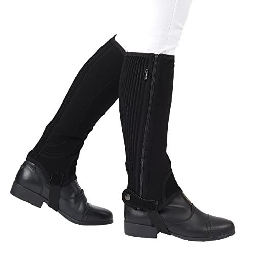 Dublin Easy-Care Half Chaps II Adults (Black, Medium)