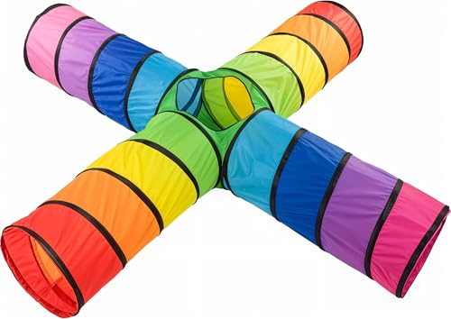 NUBUNI Tunnel x4 XXL: Children's Tunnel Crawling Tunnel Crawling Tunnel for Children Play Tunnel Child Crawling Tunnel Baby Children's Tunnel Children's Cave: Crawling Tunnel