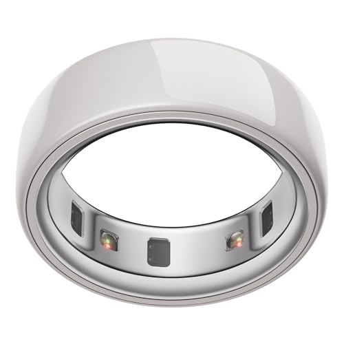 Oura Ring 4 Ceramic - Cloud - Size 9 - Wearable Computer, Fitness Tracker, Sleep Monitor, Voice Control