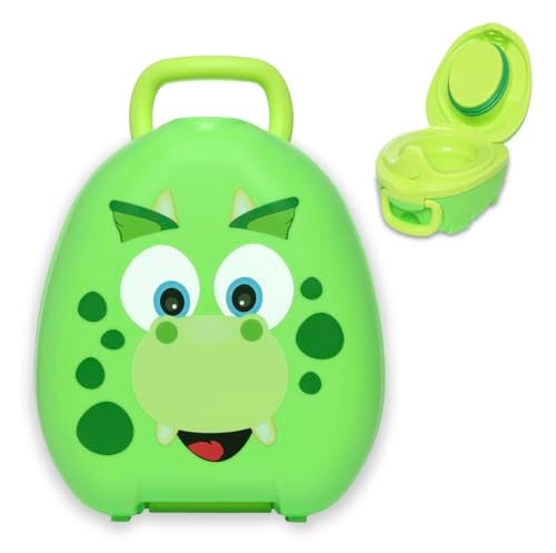 My Carry Potty - Travel Potty, Award-Winning Portable Toddler Toilet Seat for Kids to Take Everywhere (Dinosaur)