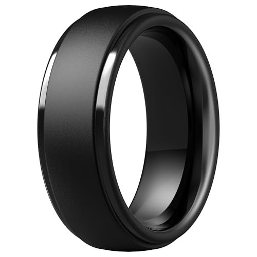 ThunderFit Silicone Men’s Wedding Rings, 10mm Wide 2.5mm Thick Rubber Wedding Bands-Variety Multipack 1-7, 10.5 - 11 (20.60mm), Silicone, No Gemstone