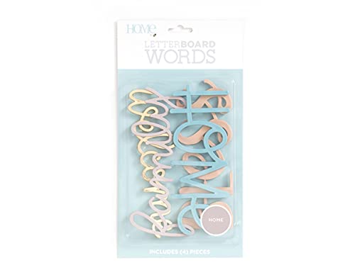 American Crafts 4 Piece Word Pack Home Die Cuts with a View Letterboards