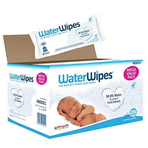 WaterWipes Fragrance Free & Eczema Friendly Purest Newborn Baby Wipes Discovery Pack- 60 Wipes Count Value