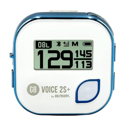Golf Buddy Voice 2 Talking GPS Rangefinder, Long Lasting Battery Golf Distance Range Finder, Preloaded with 40,000 Worldwide Courses, Easy-to-use Golf Navigation for Hat (Voice 2_Blue)