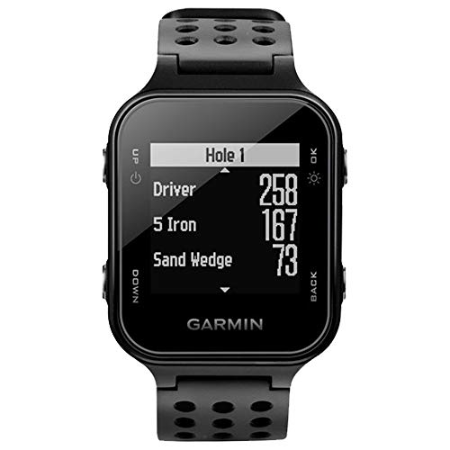 Garmin 010-03723-01 Approach S20, GPS Golf Watch with Step Tracking, Preloaded Courses, Black