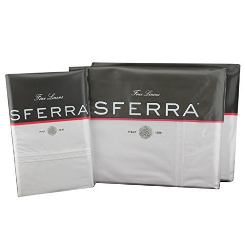 Sferra Grande Hotel Sheet Set (White/White, King Sheet Set)