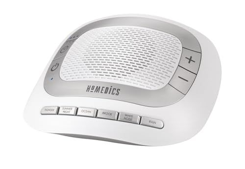 Homedics Rejuvenate White Noise Sound Machine. Travel Sound Machine for Sleep and Relaxing. Great for Travel, Nursery’s and Babies. 6 Relaxing Nature Sounds, Auto-off Timer