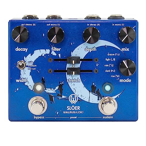 Walrus Audio SLOER Stereo Ambient Reverb, Blue, (900-1082BE)