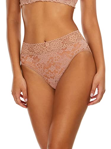 Hanky Panky Women's Daily Lace French Brief, Taupe, X-Small