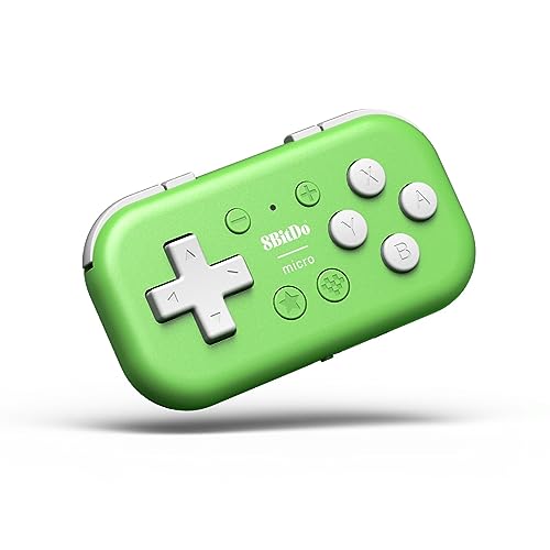 8Bitdo Micro Bluetooth Gamepad Pocket Mini Controller for Switch, Android and Raspberry Pi, Supports Keyboard Mode (Green)