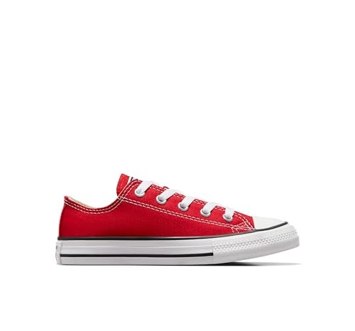 Converse unisex-child Chuck Taylor All Star Low Top Sneaker, red, 1 M US Little Kid