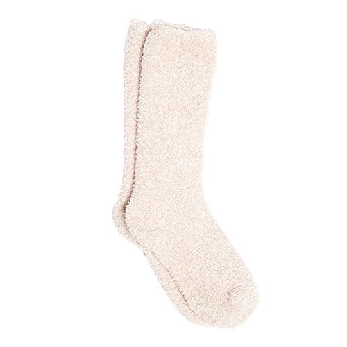 Barefoot Dreams Cozychic Women's Heathered Socks (DUSTY ROSE / WHITE)