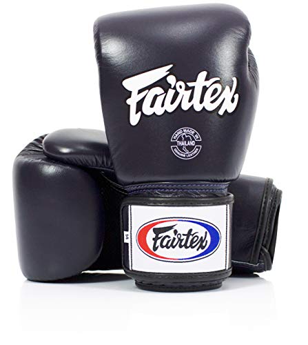 Fairtex BGV1BR Muay Thai Boxing Breathable Gloves for Men, Women, Kids | MMA Gloves, Kickboxing, Gym, Workout | Premium Quality, Light Weight & Shock Absorbent 14 oz Boxing Gloves-Blue