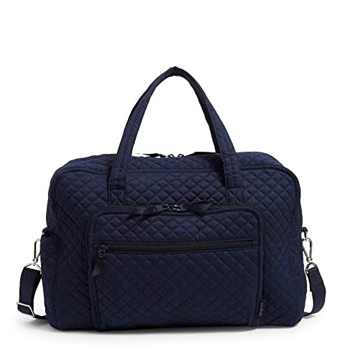Vera Bradley Women's Cotton Weekender Travel Bag, True Navy, One Size
