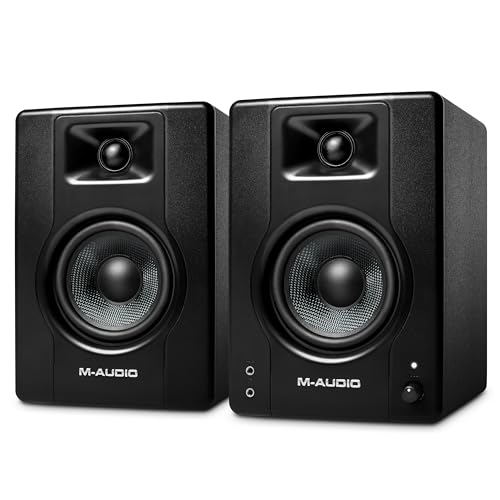 M-Audio BX4 4.5" Studio Monitors, HD PC Speakers for Recording and Multimedia with Music Production Software, 120W, Pair