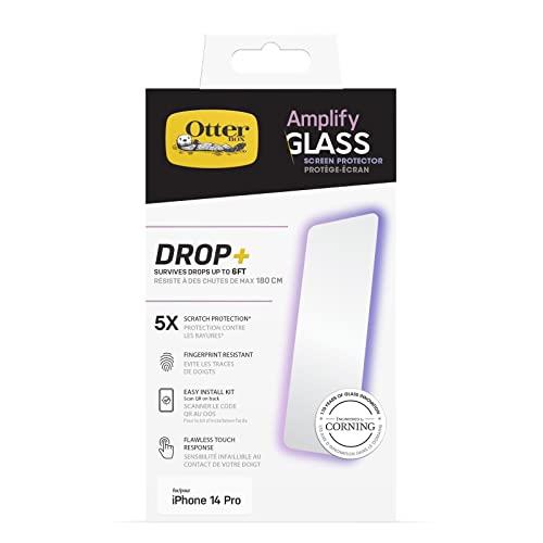 OtterBox AMPLIFY GLASS ANTIMICROBIAL PRIVACY Screen Protector for iPhone 14 Pro Max (ONLY), Flawless Touch Response, Fingerprint Resistant, Precision Fit, Vibrant Clarity