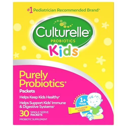 Culturelle Kids Packets Daily Probiotic Supplement - Helps Support a Healthy Immune & Digestive System* - #1 Pediatrician Recommended Brand - 30 Single Packets