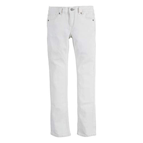 Levi's Girls' 711 Skinny Fit Jeans , White, 8