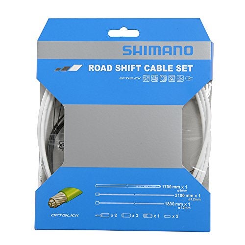 Shimano Road Optislick Derailleur Cable and Housing Set White