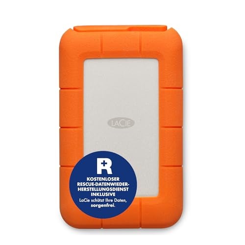 LaCie Rugged USB-C 5000GB Grey, Yellow External Hard Drive