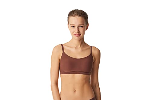 Chantelle Women's Soft Stretch Padded V-Neck Bra Top, Walnut, Medium-Large