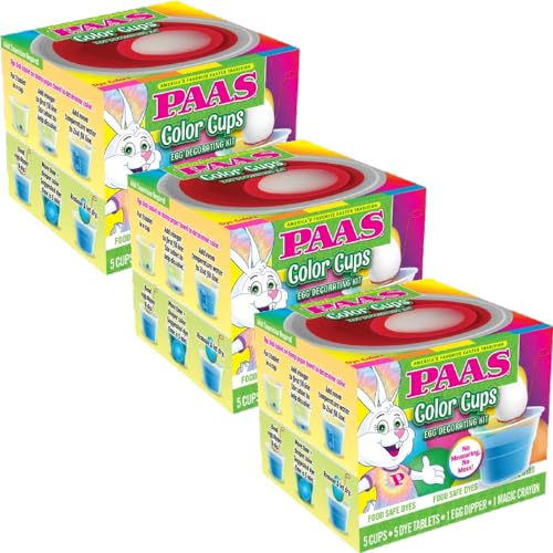 Paas Easter Egg Coloring Cup Kits - 3 Pack