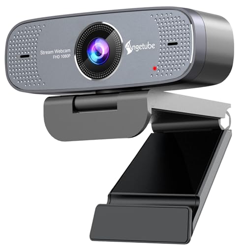Angetube 1080P Web Camera for Computer HD Webcam with Microphone - USB PC Camera with 90-Degree Wide Angle, Plug and Play for Zoom | Skype | Teams | Streaming | Video Calling
