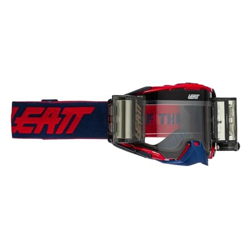 Leatt Velocity 6.5 Roll-Off 83% Adult Off-Road Motorcycle Goggles - Red/Blue Clear / One Size