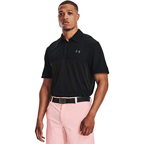 Under Armour Men's Vanish Seamless Blocked Golf Polo , Black (001)/Pitch Gray , Small