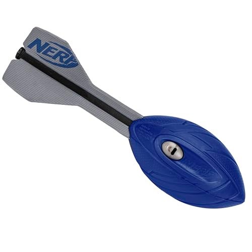 Nerf Vortex Aero Howler Foam Ball – Classic Long-Distance Football - Flight-Optimizing Tail - Hand Grip – Indoor and Outdoor Fun (Blue)