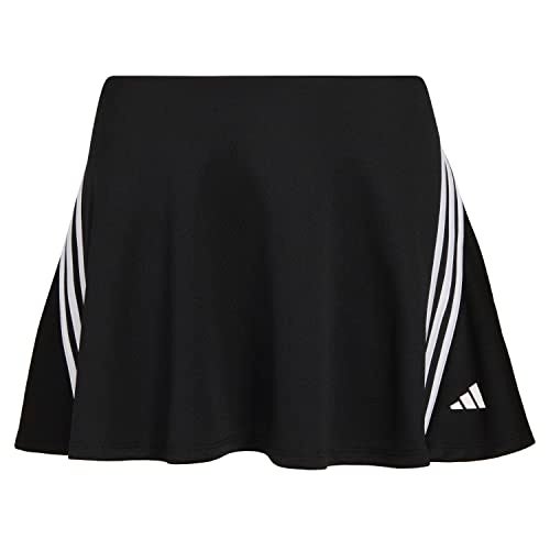 adidas Girls' 3-Stripe Classic Active Sporty Skort, 3-stripe Black, 14