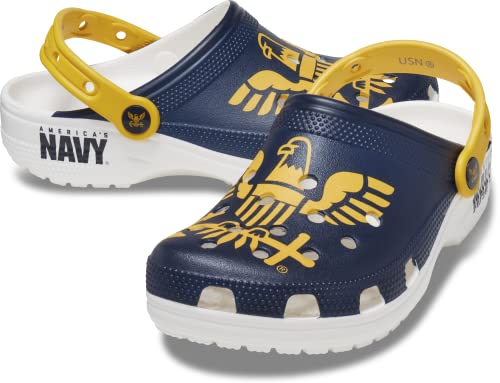 Crocs Unisex Classic United States Military Clogs, Navy, 12 Women/10 Men