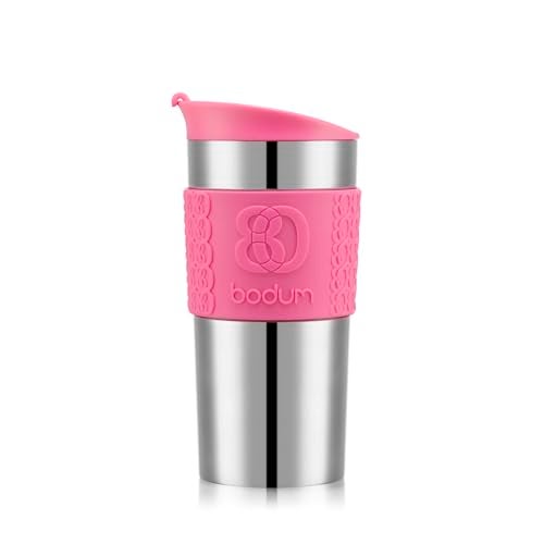 Bodum 11068-539B-80 Stainless Steel Vacuum Travel Mug, 0.35L, Bubblegum