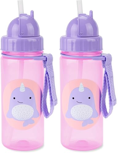 Skip Hop Zoo PP Straw Bottle - Narwhal (Pack of 2)