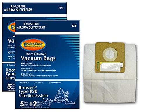 EnviroCare Replacement Micro Filtration Vacuum Cleaner Dust Bags made to fit Hoover R30 Canisters. 10 bags and 4 Filters