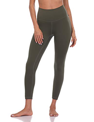 Colorfulkoala Women's Buttery Soft High Waisted Yoga Pants 7/8 Length Leggings (S, Olive Green)
