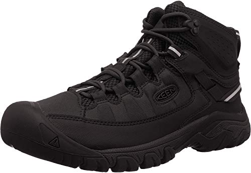 KEEN Men's Targhee Exp Mid Height Waterproof Hiking Boots, Black/Black, 9