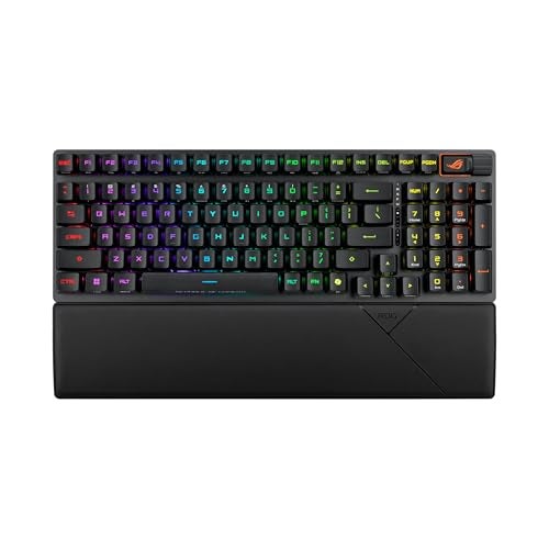 ASUS ROG Strix Scope II 96 RX Wireless Gaming Keyboard Black / 96% Layout/Optical Key Switch / 2.4GHz Wireless/USB Connectivity/Bluetooth/Multi-Function Control/Quiet Foam / 3 Levels of