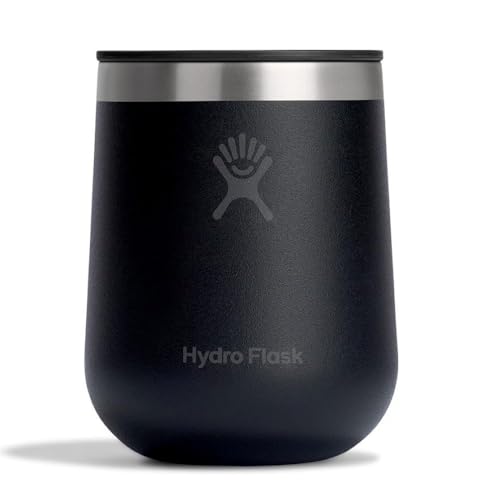 Hydro Flask Ceramic Wine Tumbler, 10 oz Capacity, Black