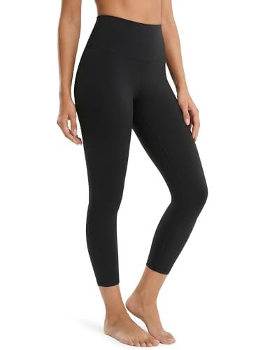 Colorfulkoala Women's Dreamlux High Waisted Workout Leggings Buttery Soft Yoga Pants, Black, Small