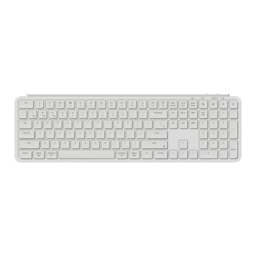 Keychron KYCN-B6P-K8 B6 Pro 109 Key Ultra-Slim Wireless Keyboard, Ivory White