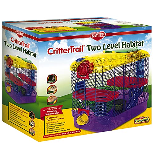 Kaytee CritterTrail Two Level Habitat for Pet Dwarf Hamsters, Gerbils or Mice