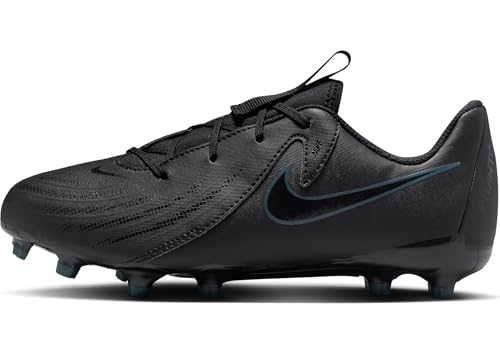 Nike Unisex Kids Jr Phantom Gx II Academy Fg/MG Football Boots, Black Black Deep Jungle, 2.5 US Big Kid