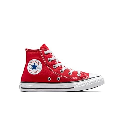Converse Kids' Chuck Taylor All Star Canvas High Top Sneaker (1.5, Red)
