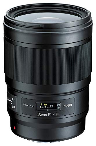 Tokina 102503 Opera Standard Single Focus Lens, 2.0 inches (50 mm), F1.4 FF Cleaning Cloth Set, Compatible with Canon EF, Full Size, Black