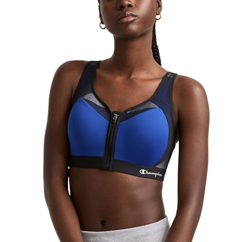 Champion Women's Motion Control Zip Sports Bra Bra, surf the web, 42C